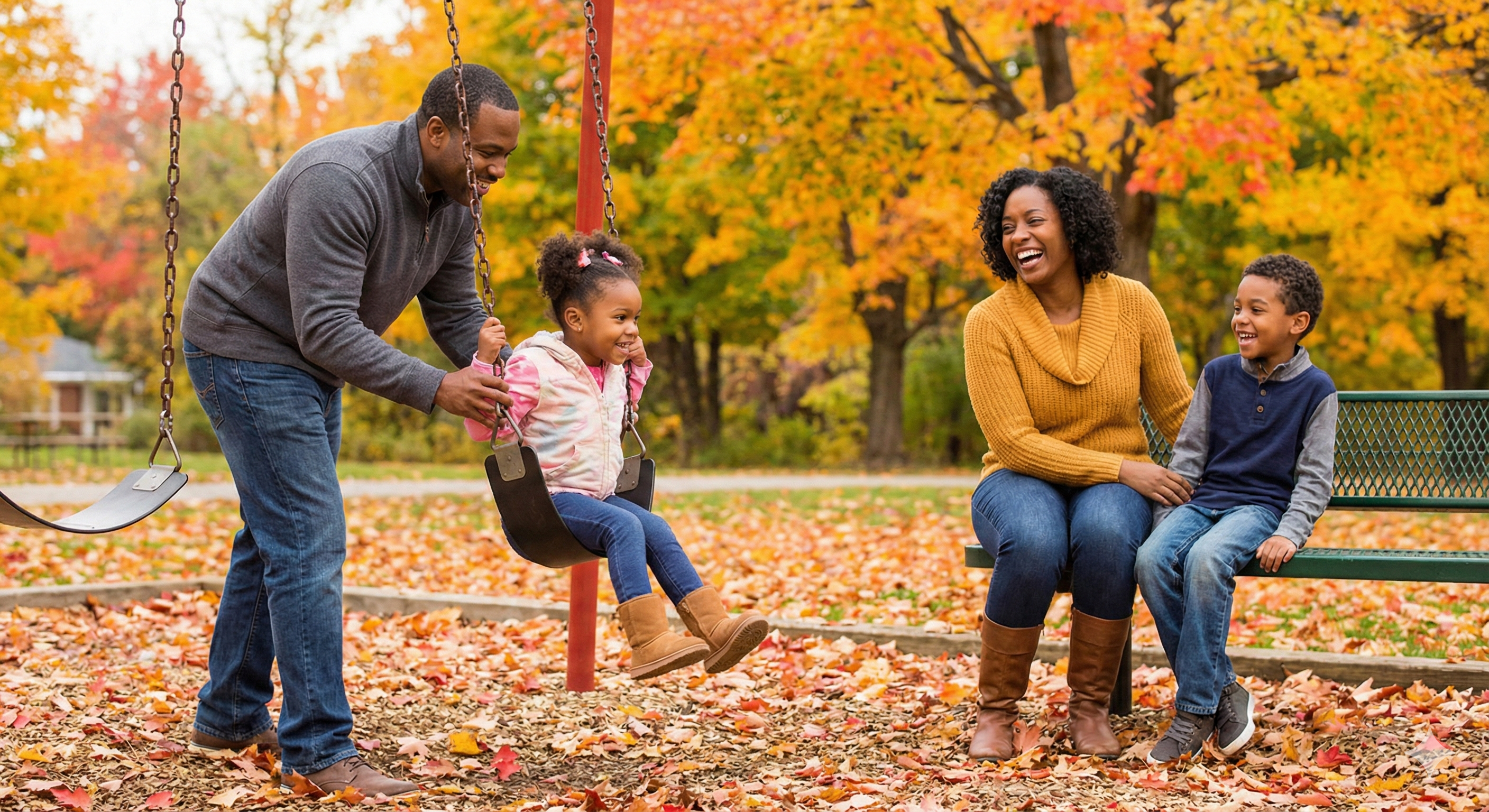 Kids of different ages participating in Thanksgiving activities